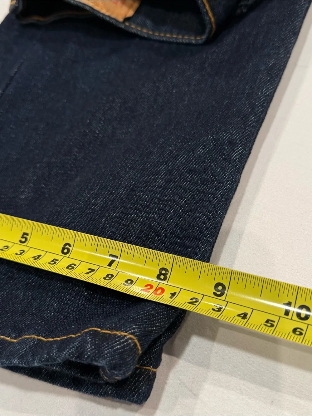 Levi's 505 Mens Dark Wash Blue Straight Leg Jeans Regular Fit Denim 36x32